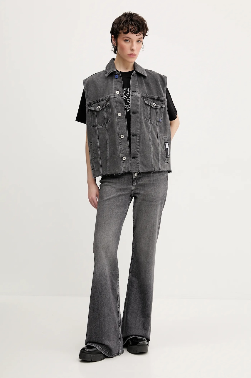 Хлопковая футболка Karl Lagerfeld Jeans женская цвет чёрный A2W17077 Хлопковая футболка Karl Lagerfeld Jeans женская цвет чёрный A2W17077