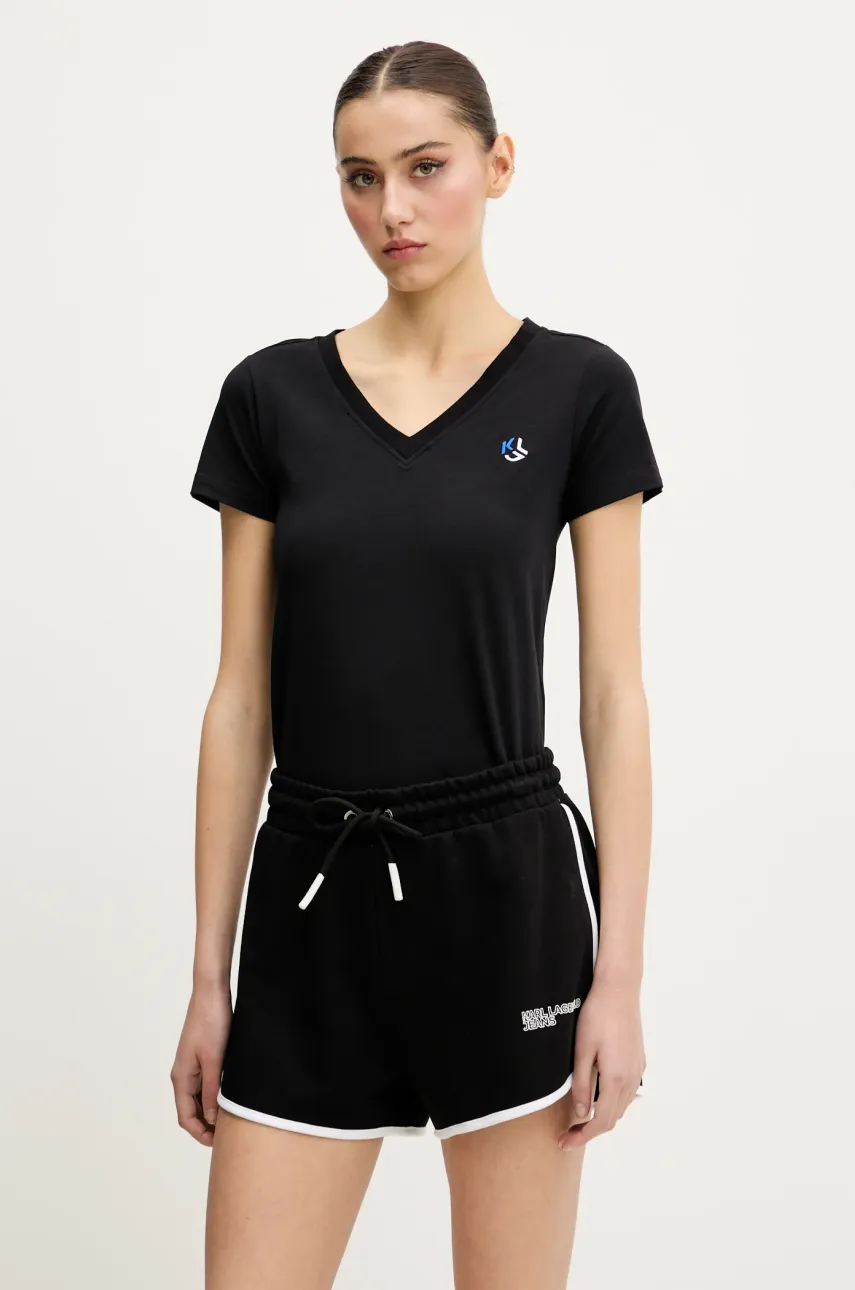 Karl Lagerfeld Jeans tricou femei, culoarea negru, A2W17097