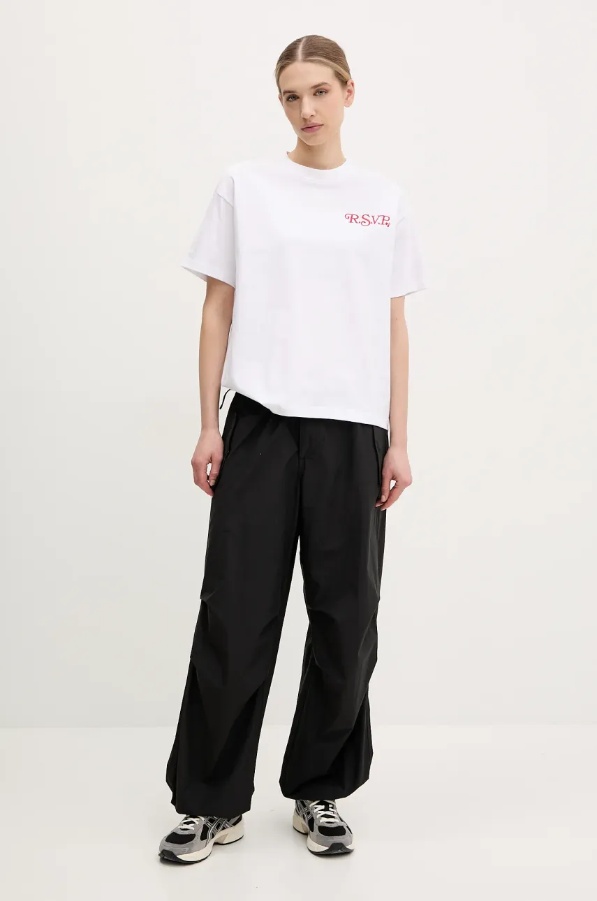 Хлопковая футболка Fila Leffinge женская цвет белый FAW1029 Хлопковая футболка Fila Leffinge женская цвет белый FAW1029