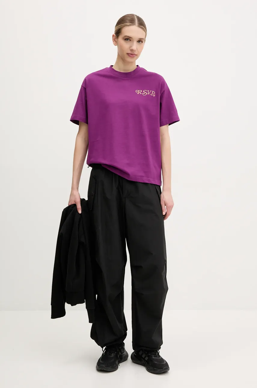 Хлопковая футболка Fila Leffinge женская цвет розовый FAW1029 Хлопковая футболка Fila Leffinge женская цвет розовый FAW1029