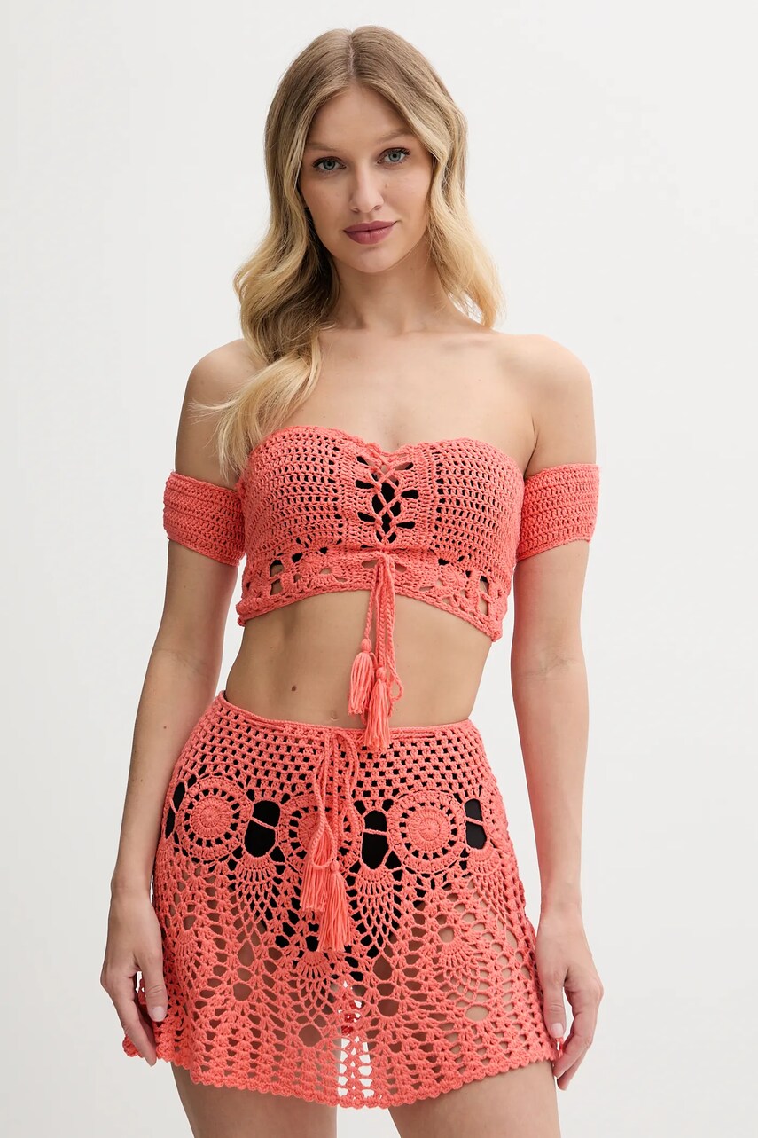 Levně Plážový top Guess oranžová barva, E5GH00 Z3N30