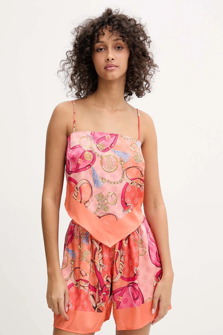 

Горнище за плаж Guess в оранжево E5GH02 WH4V0, Оранжев
