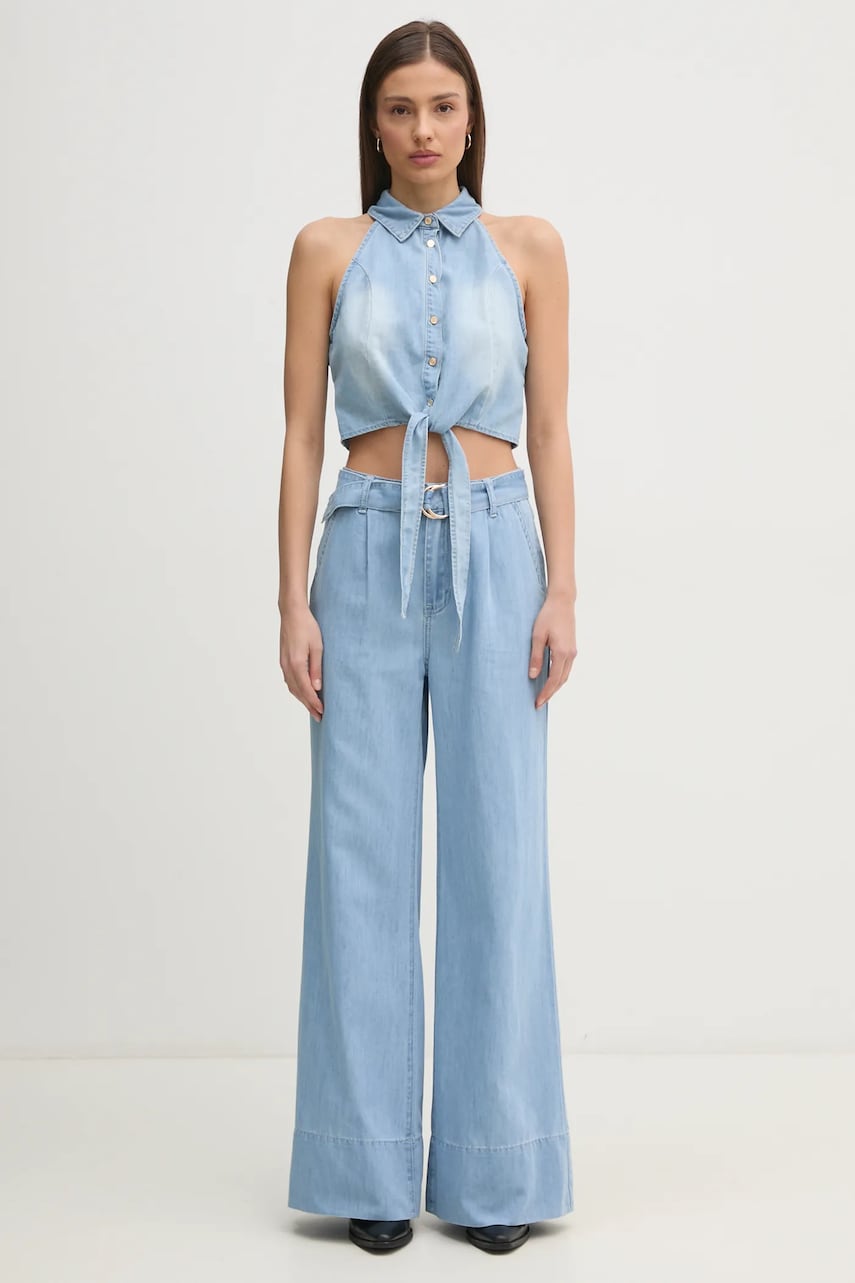 Джинсовая блузка Gaudi женская однотонная 511BD46003 Джинсовая блузка Gaudi женская однотонная 511BD46003