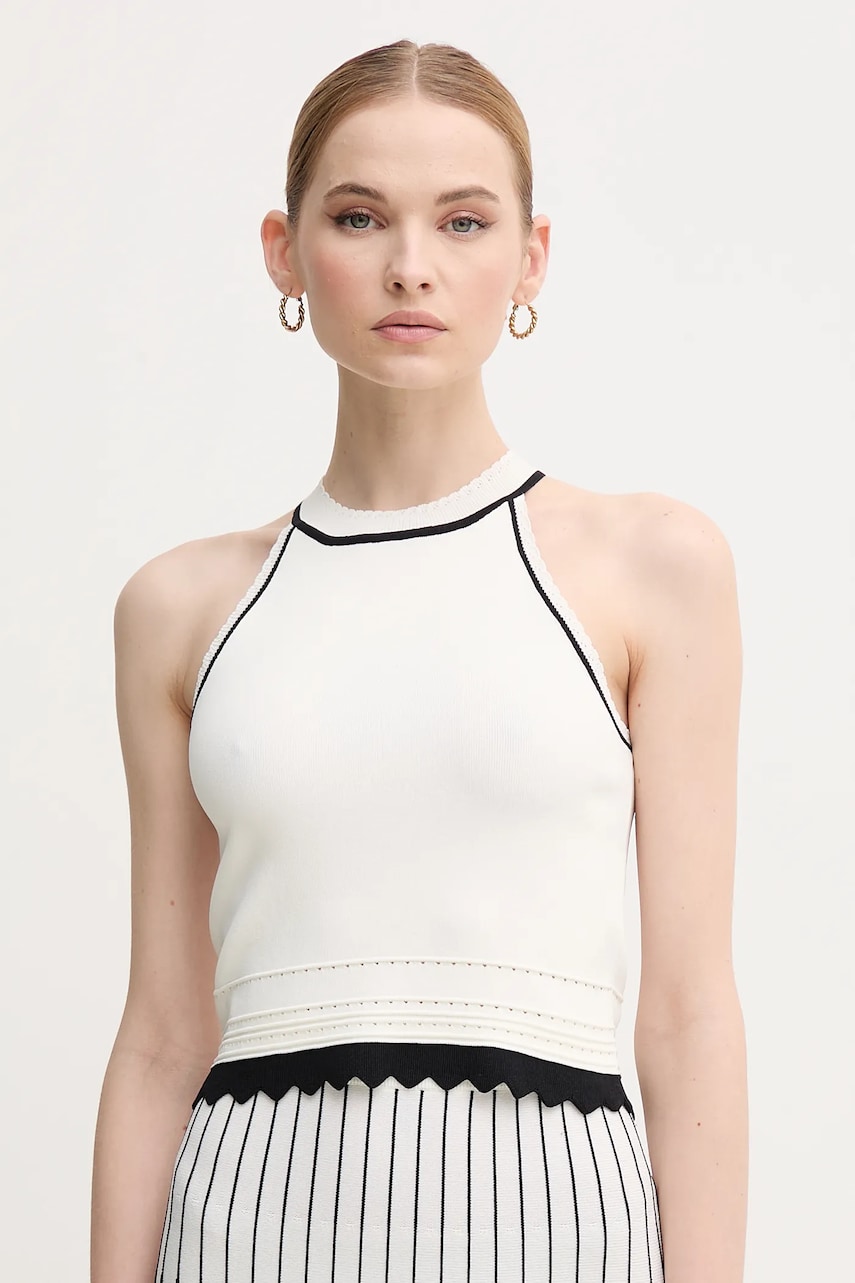 Gaudi bluza femei, culoarea bej, neted, 511FD43001 Gaudi bluza femei, culoarea bej, neted, 511FD43001