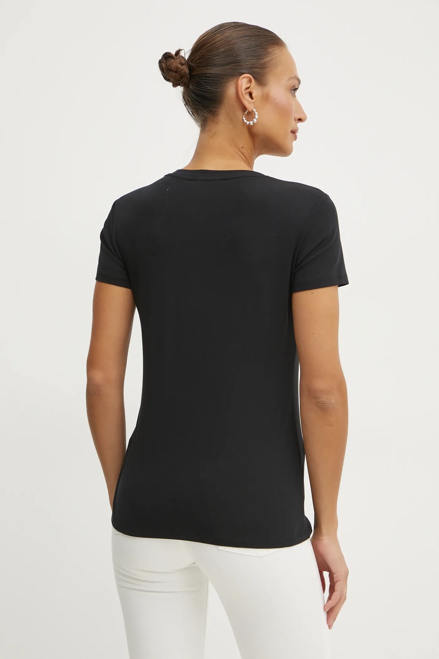 Μπλουζάκι Fracomina χρώμα: μαύρο, FR25ST3004J44909 φωτογραφία