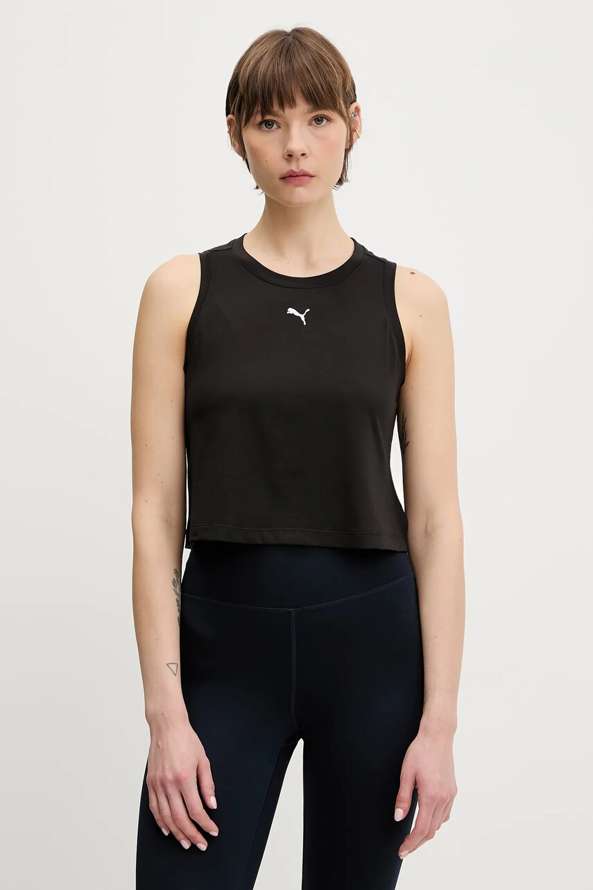 Puma top de antrenament culoarea negru, 525772