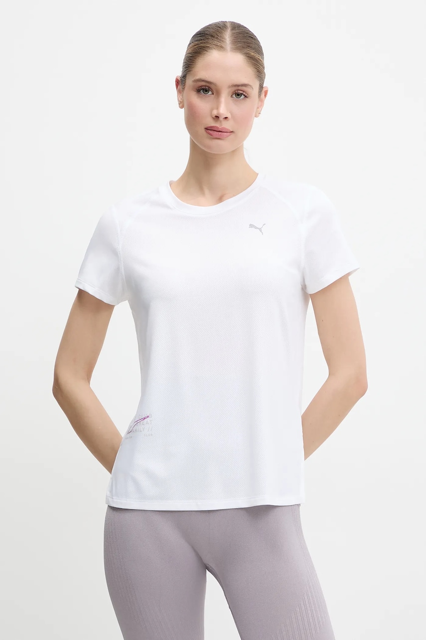 Puma tricou de alergare culoarea alb, 526659