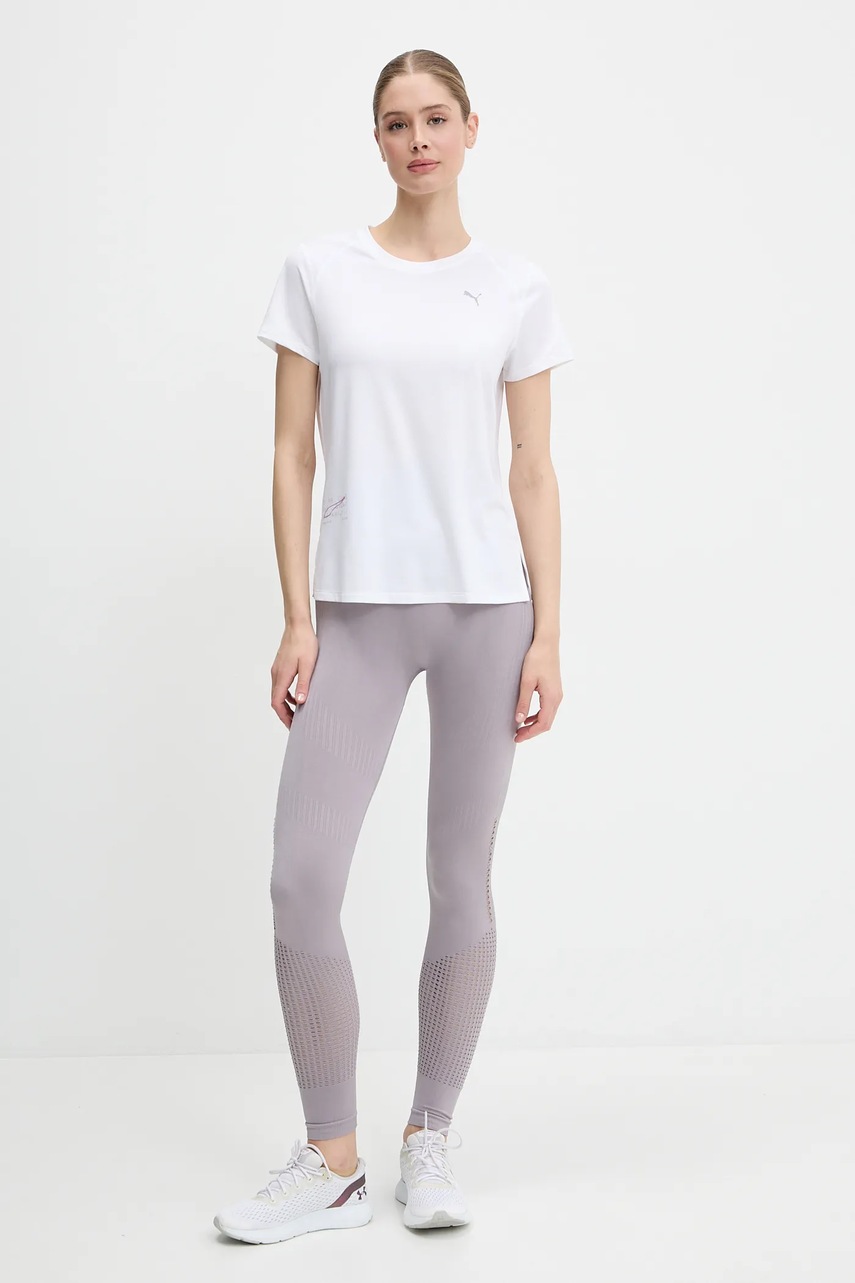 Футболка для бега цвет белый 526659