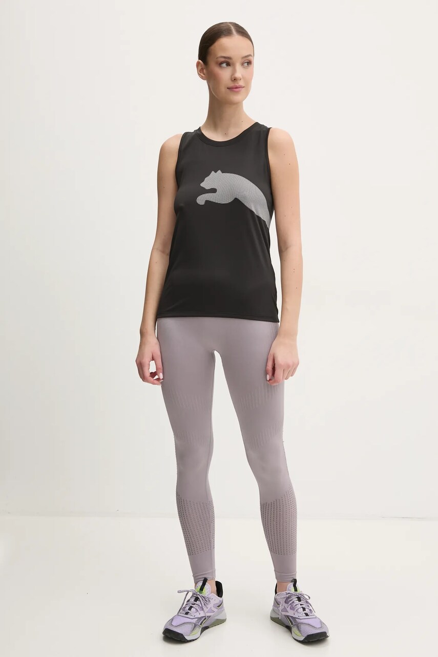 Топ для тренировок Puma Train All Day Big Logo цвет чёрный 526672 Топ для тренировок Puma Train All Day Big Logo цвет чёрный 526672