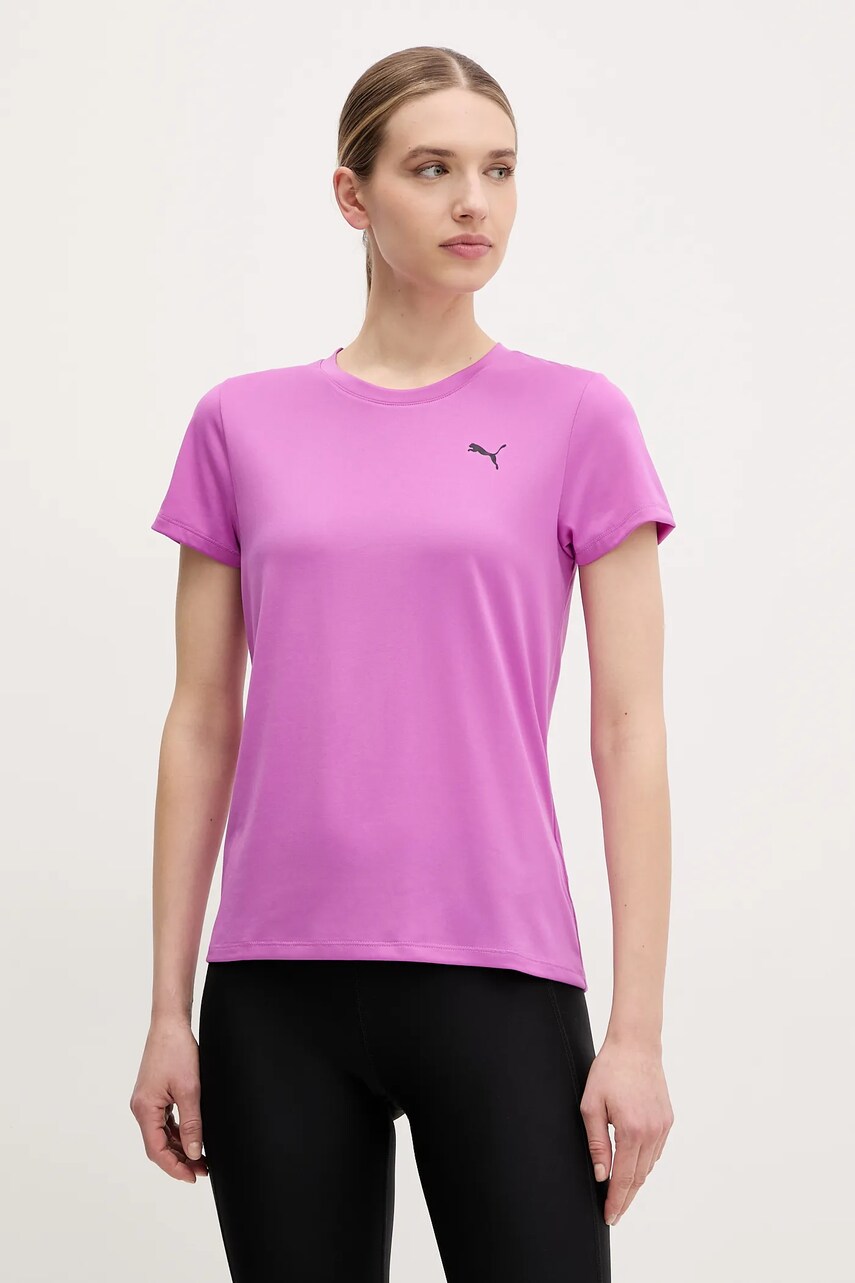 Levně Tréninkové tričko Puma Train All Day Essentials fialová barva, 527177