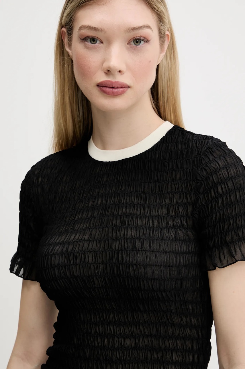 Μπλουζάκι Guess Originals χρώμα: μαύρο, W5GP51 KBBF2 φωτογραφία