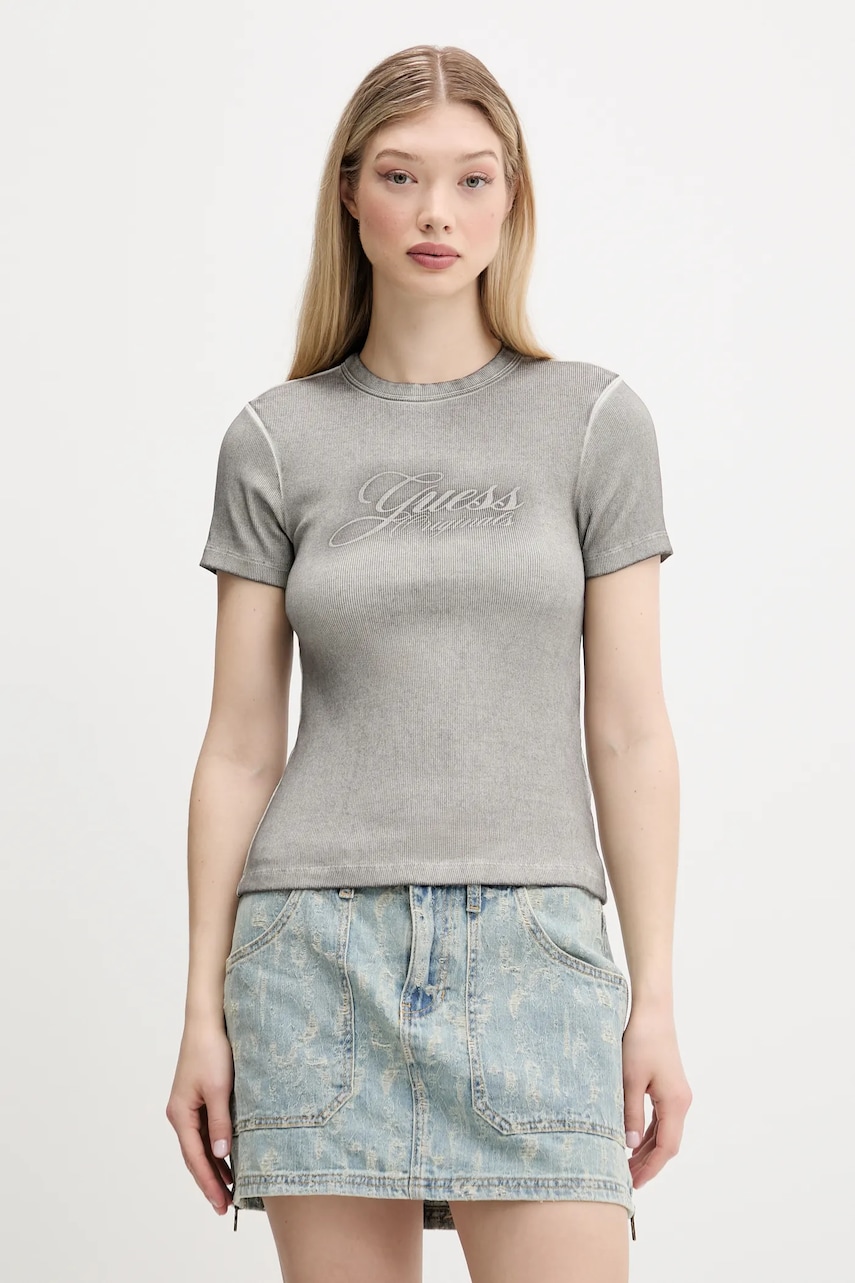 Levně Tričko Guess Originals dámské, šedá barva, W5GP59 KCTT1