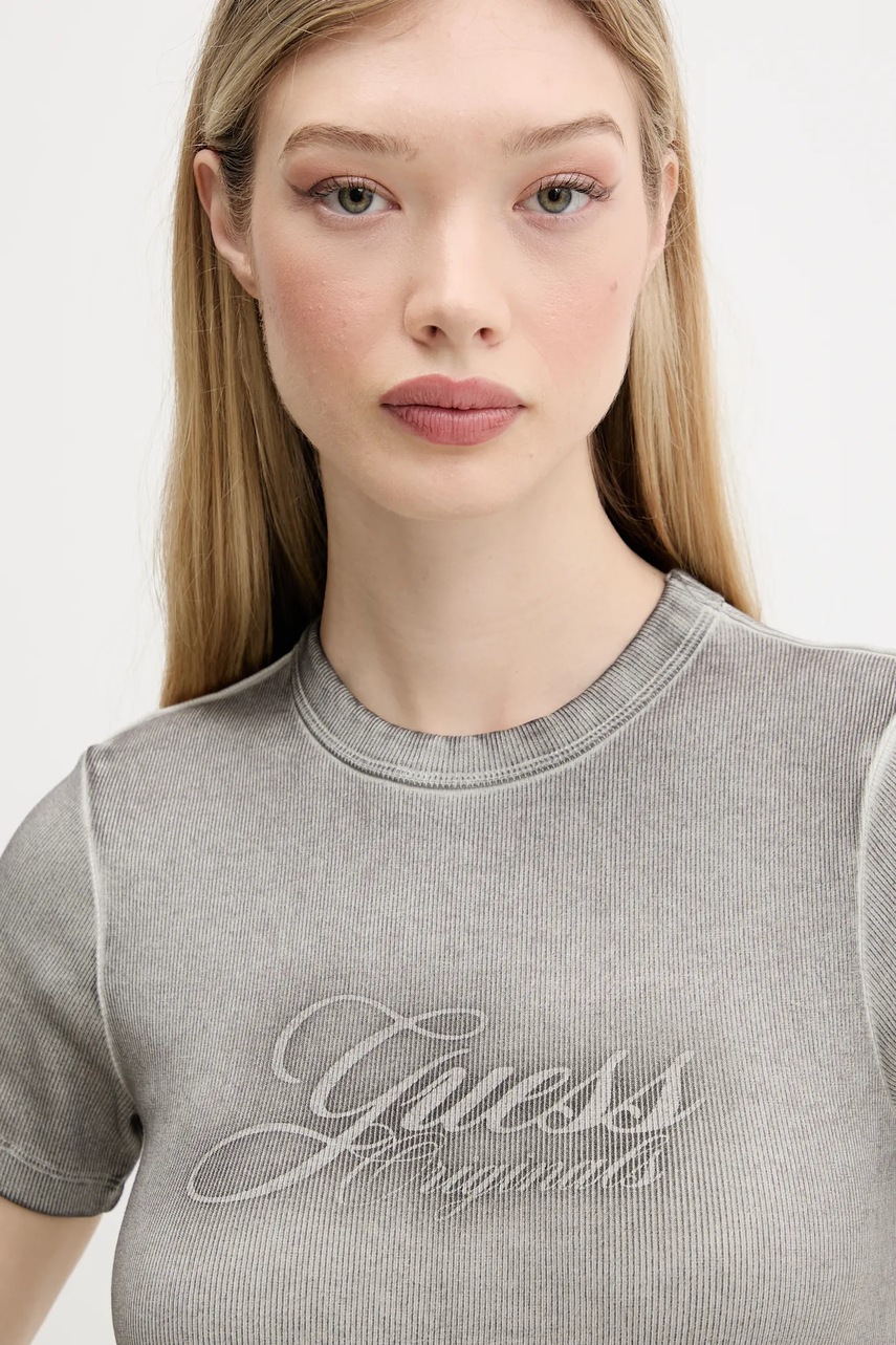 Μπλουζάκι Guess Originals χρώμα: γκρι, W5GP59 KCTT1 φωτογραφία