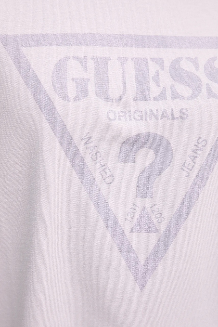 Βαμβακερό μπλουζάκι Guess Originals χρώμα: μοβ, M5GI10 K8FQ4 φωτογραφία