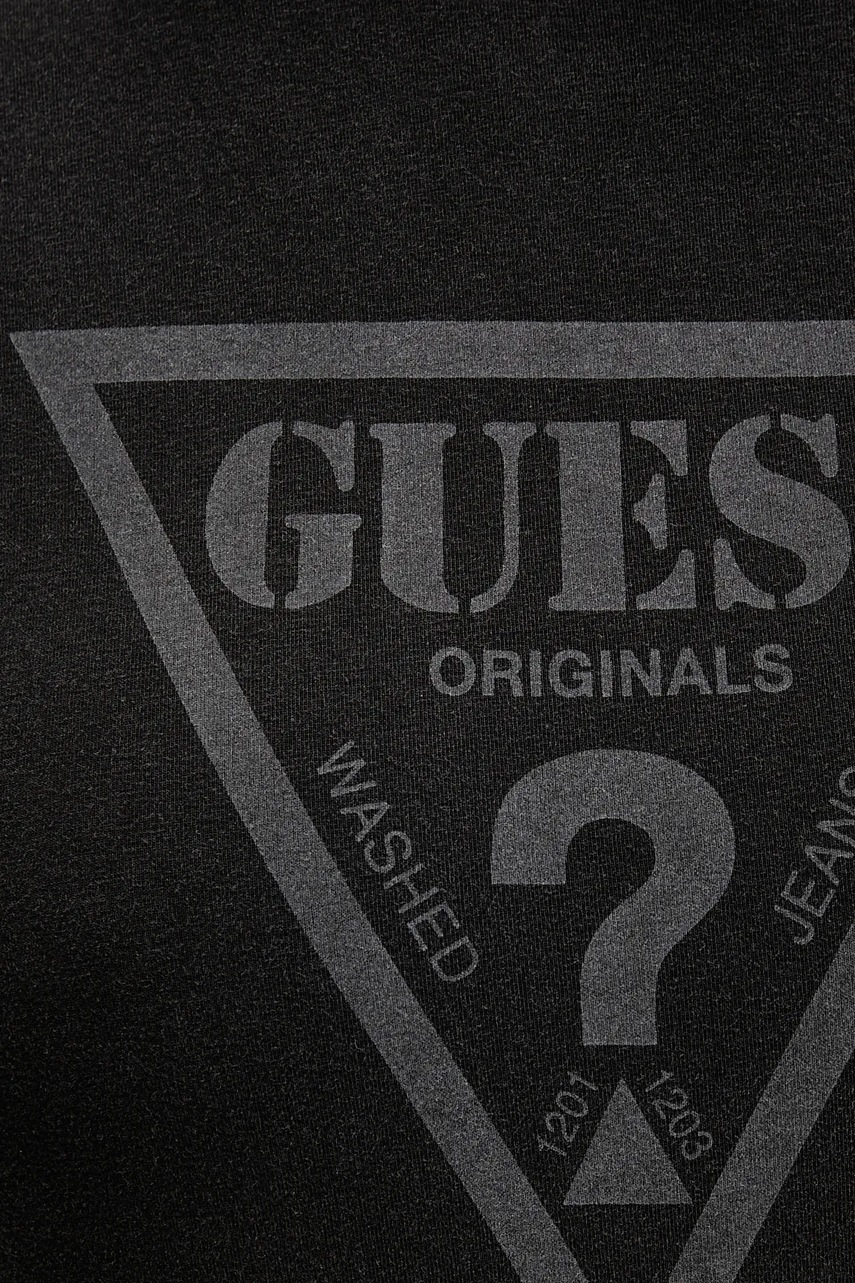 Μπλουζάκι Guess Originals χρώμα: μαύρο, W5GI32 J1314 φωτογραφία