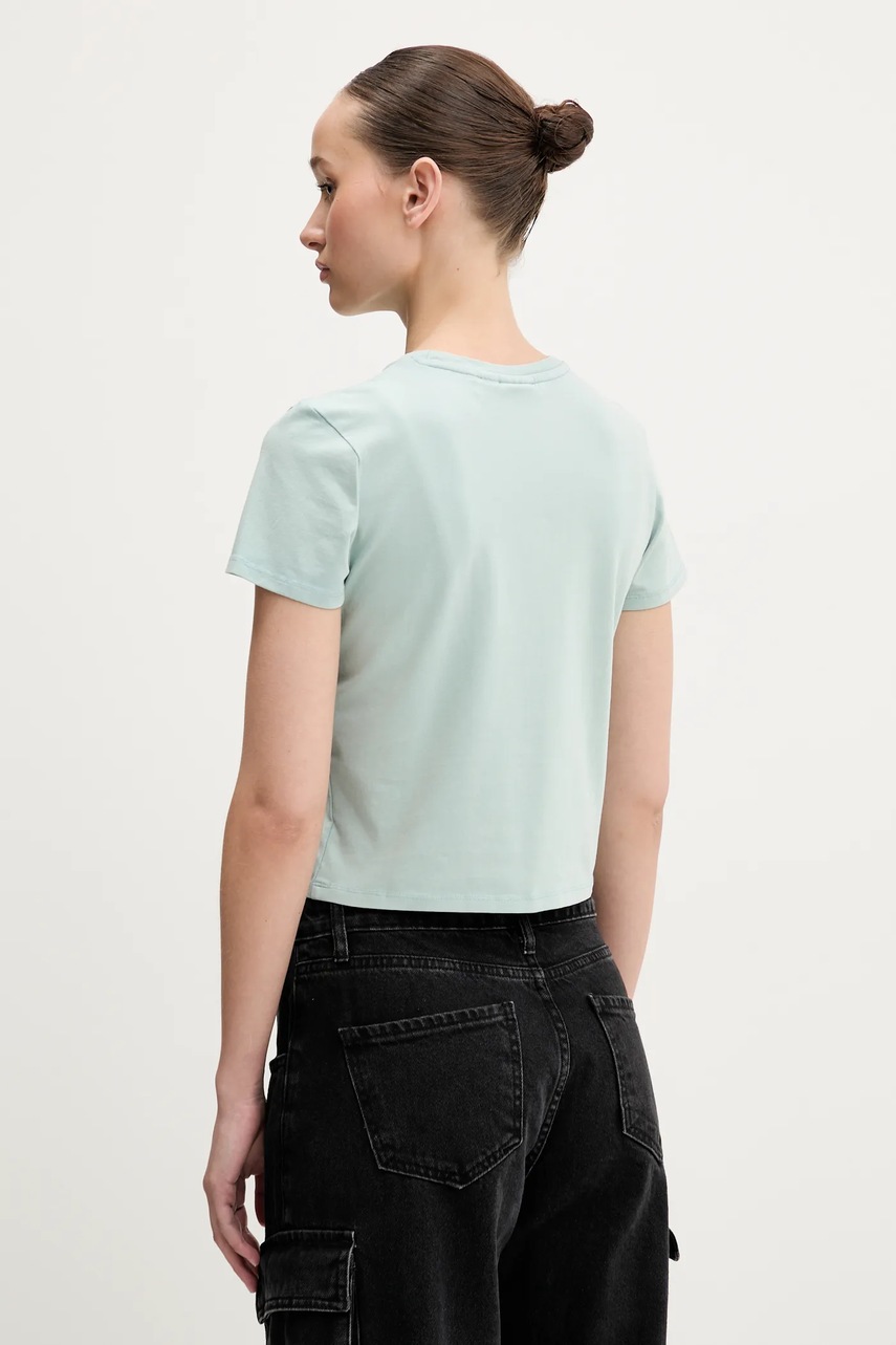 Βαμβακερό μπλουζάκι Guess Originals γυναικείο, χρώμα: πράσινο, W5GI56 J1314 φωτογραφία