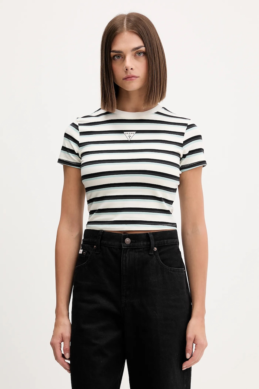 Levně Tričko Guess Originals dámské, béžová barva, W5GI57 J1314