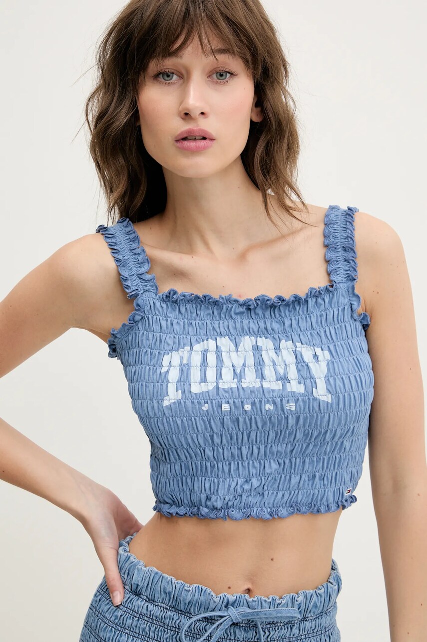 Tommy Jeans top din bumbac DW0DW20240