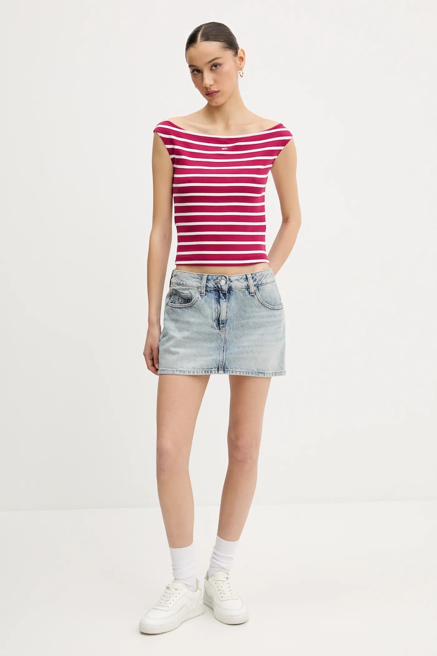 Топ Tommy Jeans цвет розовый DW0DW20234 Топ Tommy Jeans цвет розовый DW0DW20234