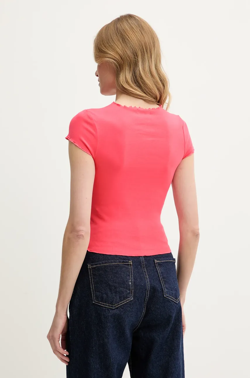 Футболка Tommy Jeans женская цвет розовый DW0DW20623 Футболка Tommy Jeans женская цвет розовый DW0DW20623