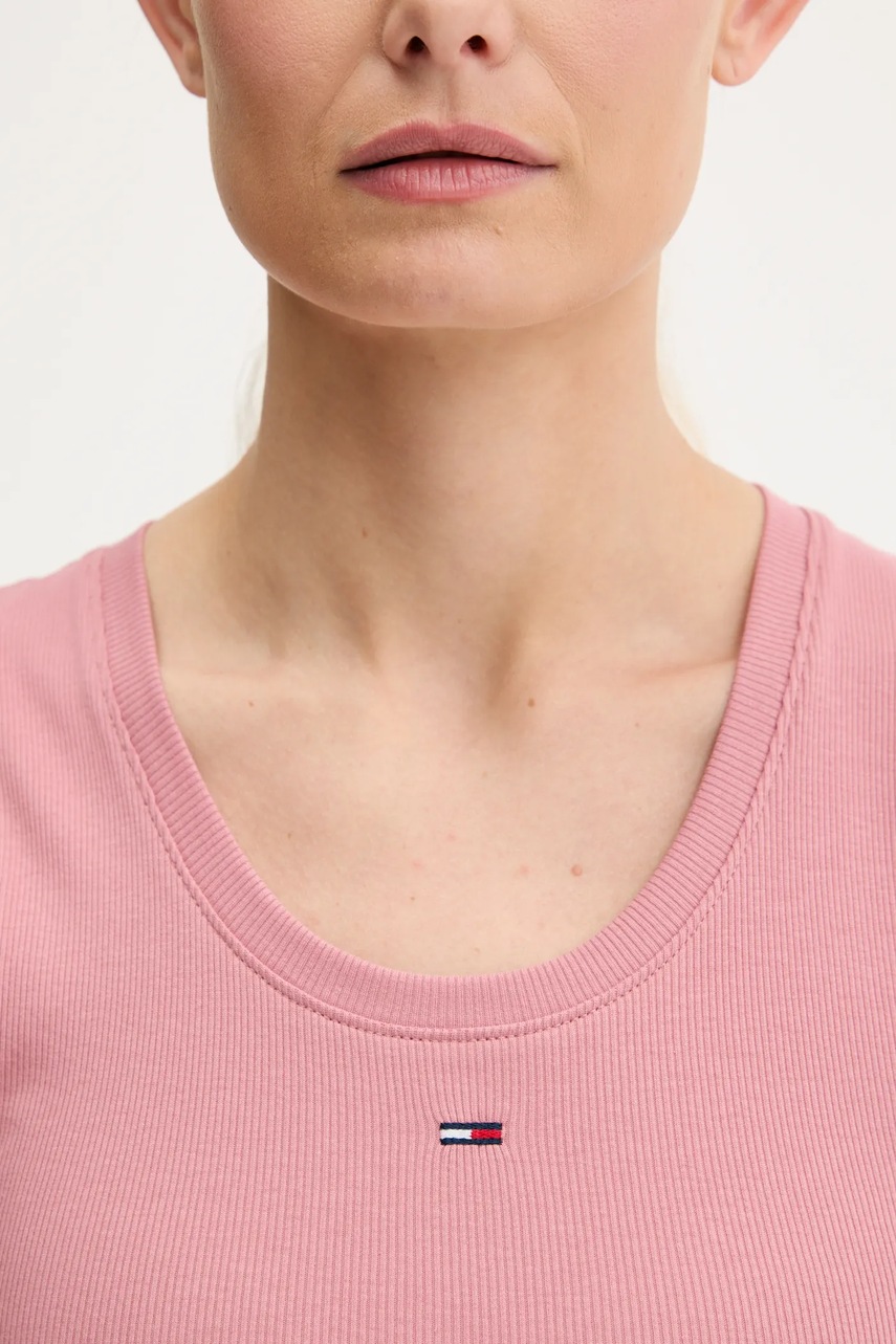 Tommy Jeans top bavlněný s elastanem (obrázek 5)