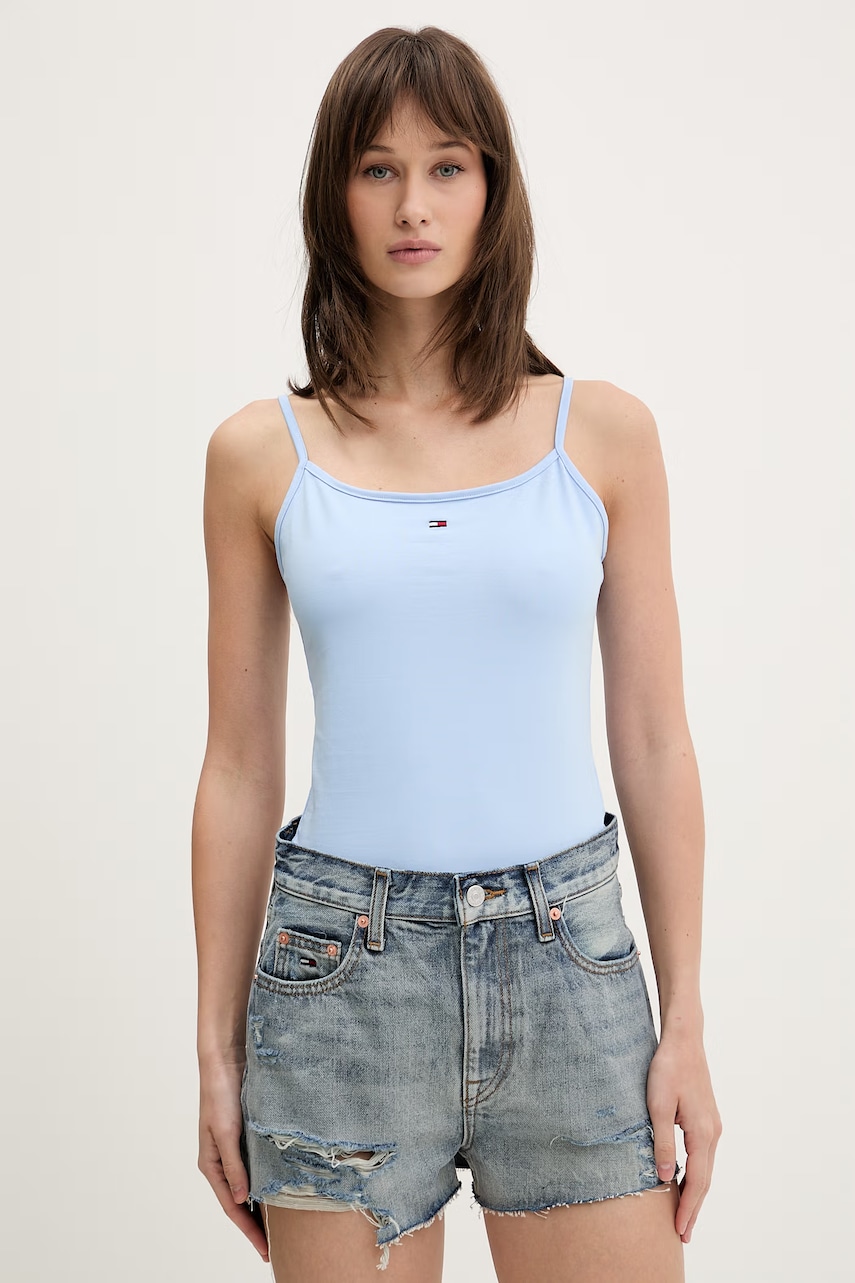 Tommy Jeans Τοπ Γυναικείο βαμβακερό με ελαστάν