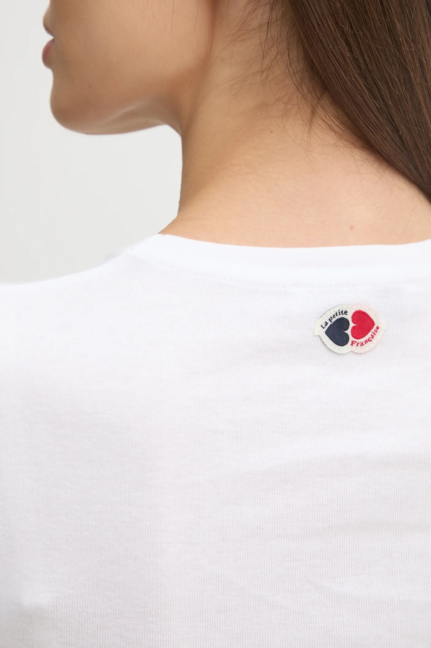 Βαμβακερό μπλουζάκι La Petite Française LPF γυναικείο, χρώμα: άσπρο, LPF φωτογραφία