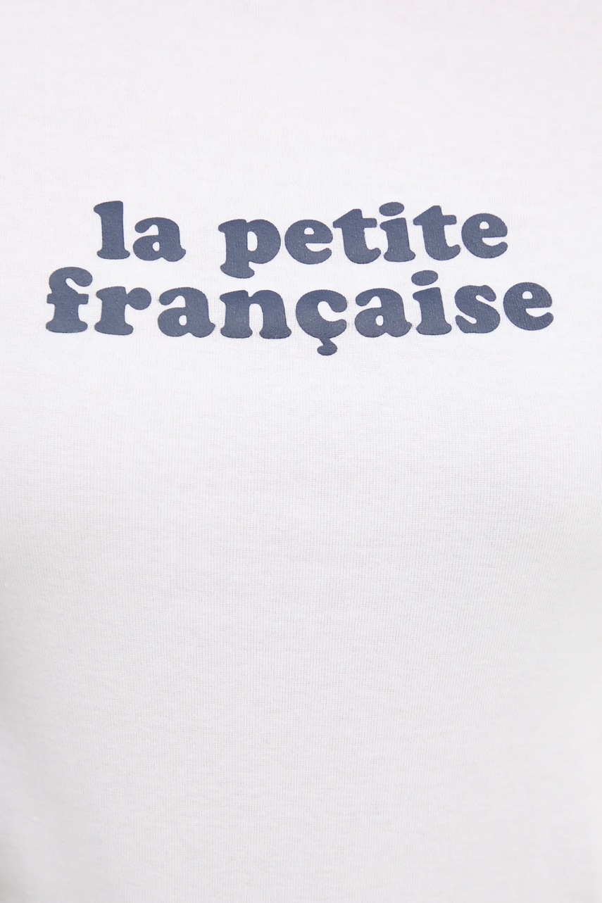 Βαμβακερό μπλουζάκι La Petite Française LPF γυναικείο, χρώμα: άσπρο, LPF φωτογραφία