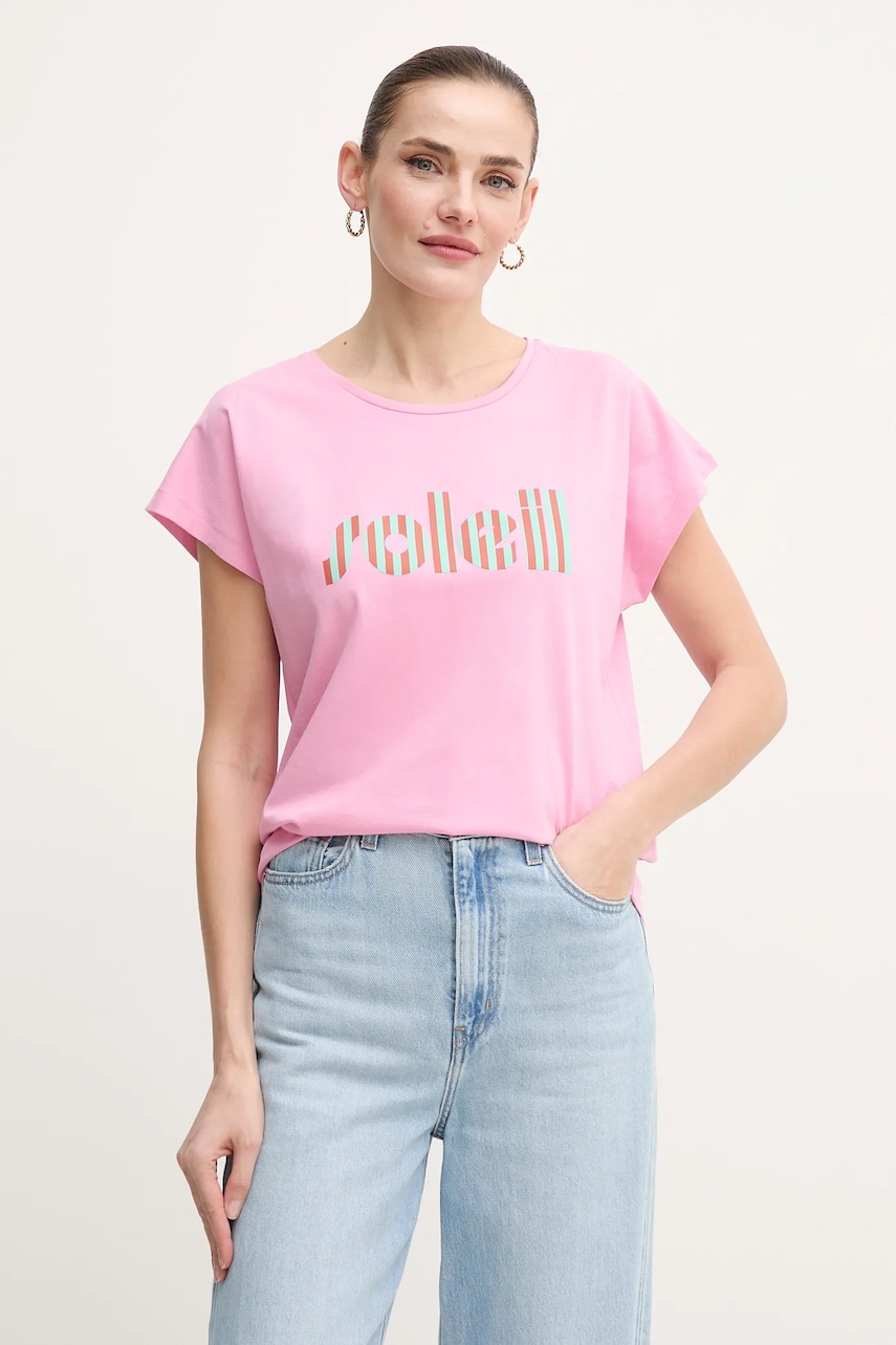 La Petite Française tricou din bumbac TYFANY femei, culoarea roz, TYFANY