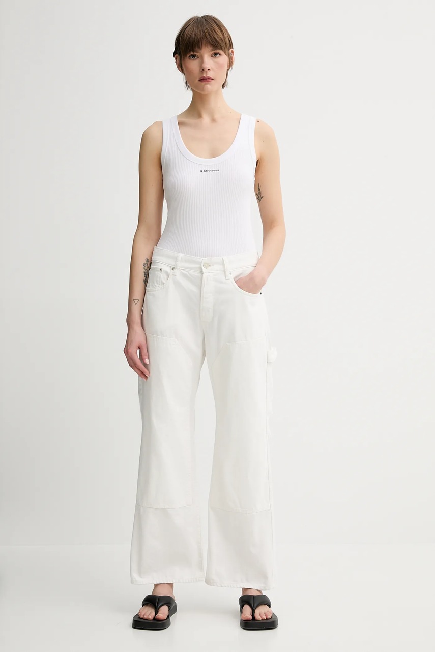 Топ G-Star цвет белый D26065-D253