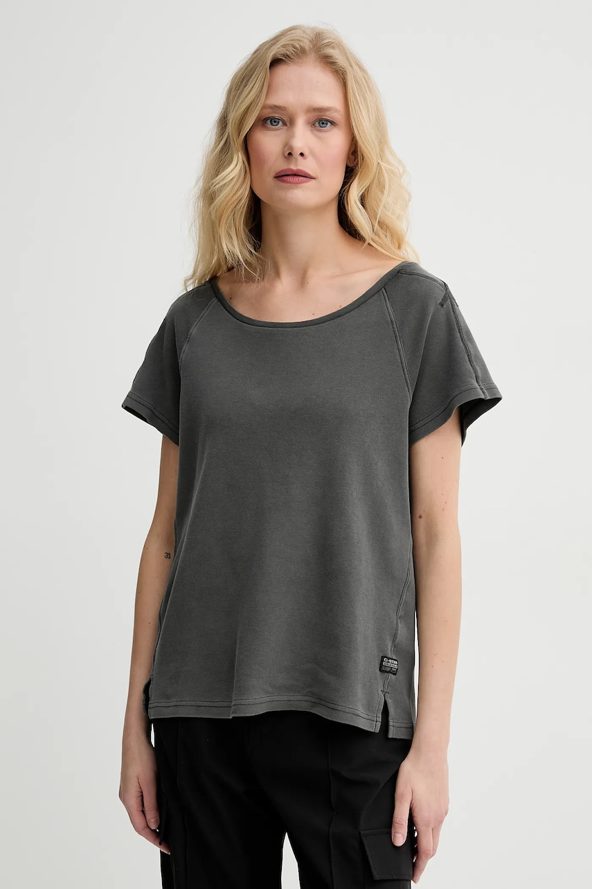G-Star tricou din bumbac femei, culoarea gri, D26155-D376