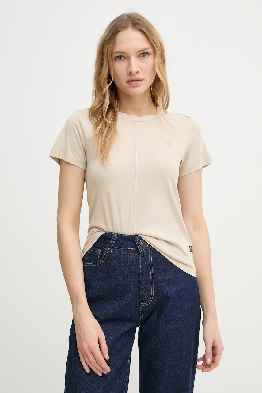 G-Star tricou din bumbac femei, culoarea bej, D24499-B059