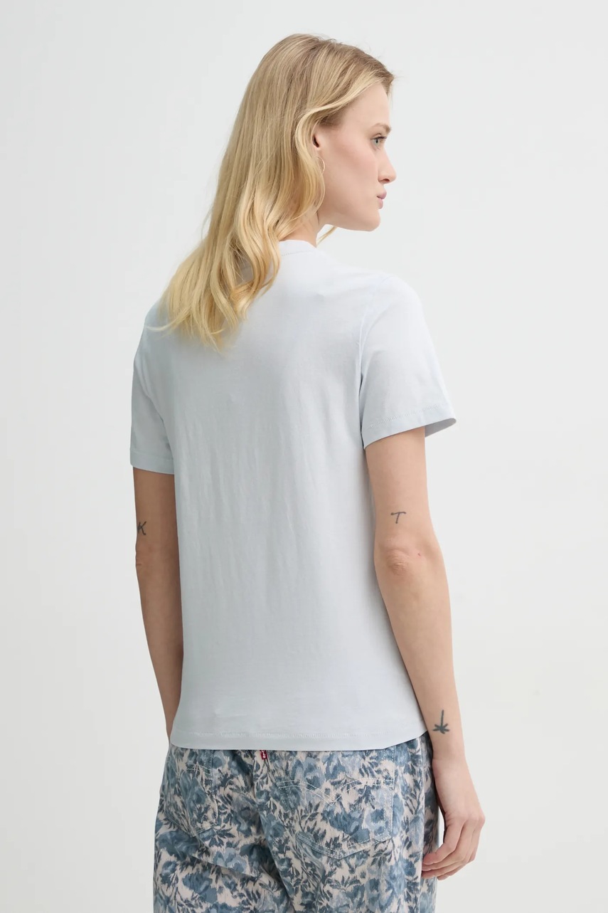 Βαμβακερό μπλουζάκι G-Star γυναικείο, χρώμα: μπλε, D26062-336 φωτογραφία