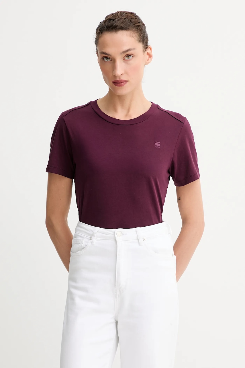 Bavlněné tričko G-Star Raw dámské, bílá barva, D26062-336