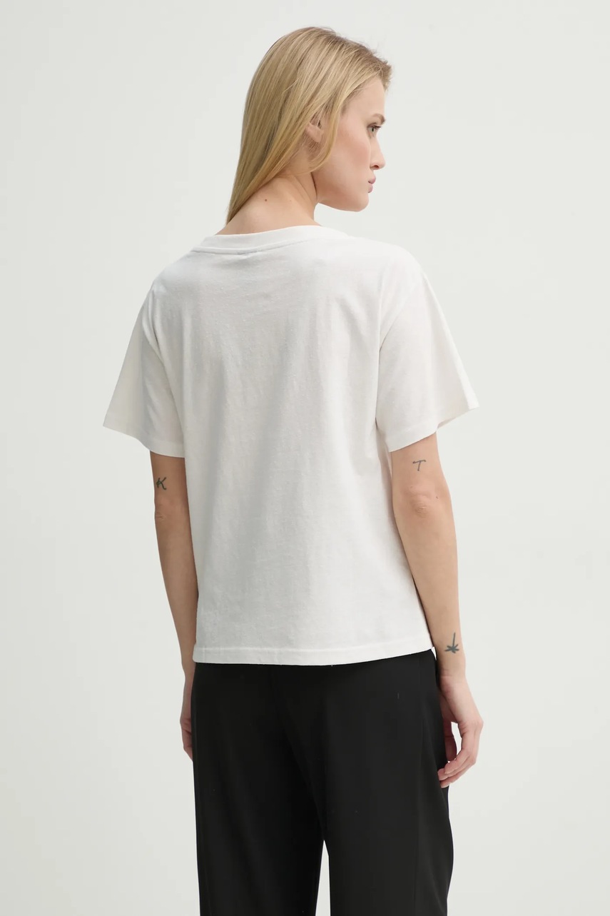 Βαμβακερό μπλουζάκι G-Star γυναικείο, χρώμα: άσπρο, D26067-D601 φωτογραφία