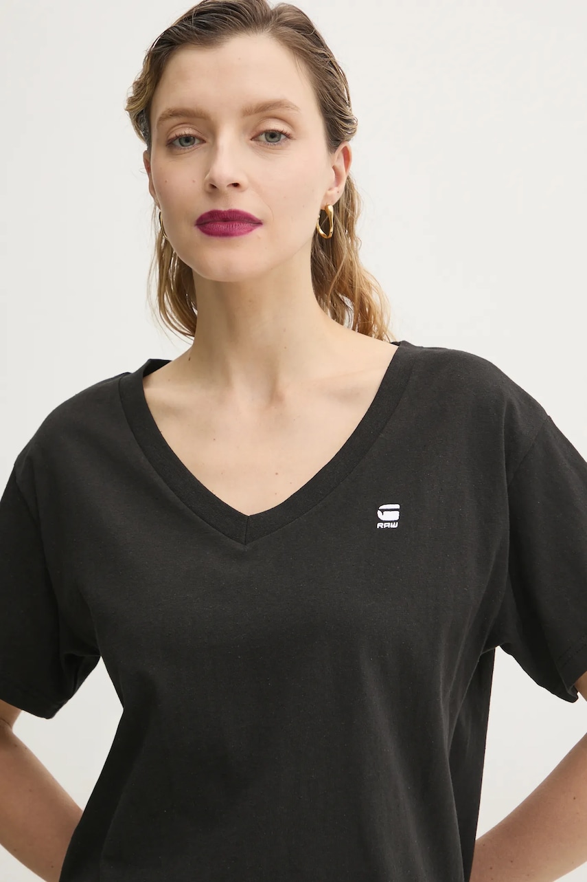 G-Star Raw tricou din bumbac femei, culoarea negru, D26067-D601 G-Star Raw tricou din bumbac femei, culoarea negru, D26067-D601