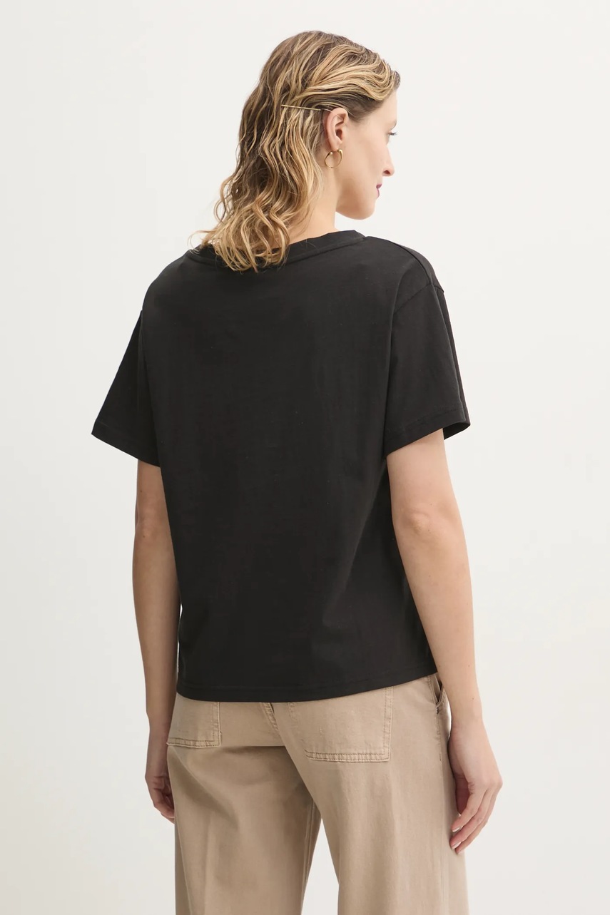 Βαμβακερό μπλουζάκι G-Star γυναικείο, χρώμα: μαύρο, D26067-D601 φωτογραφία