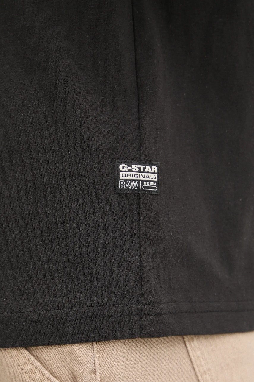 Βαμβακερό μπλουζάκι G-Star γυναικείο, χρώμα: μαύρο, D26067-D601 φωτογραφία