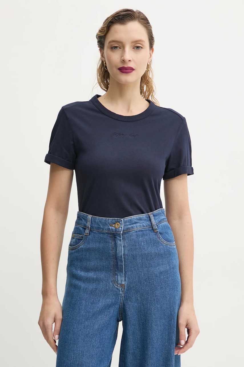 G-Star tricou din bumbac femei, culoarea bleumarin, D26069-D975