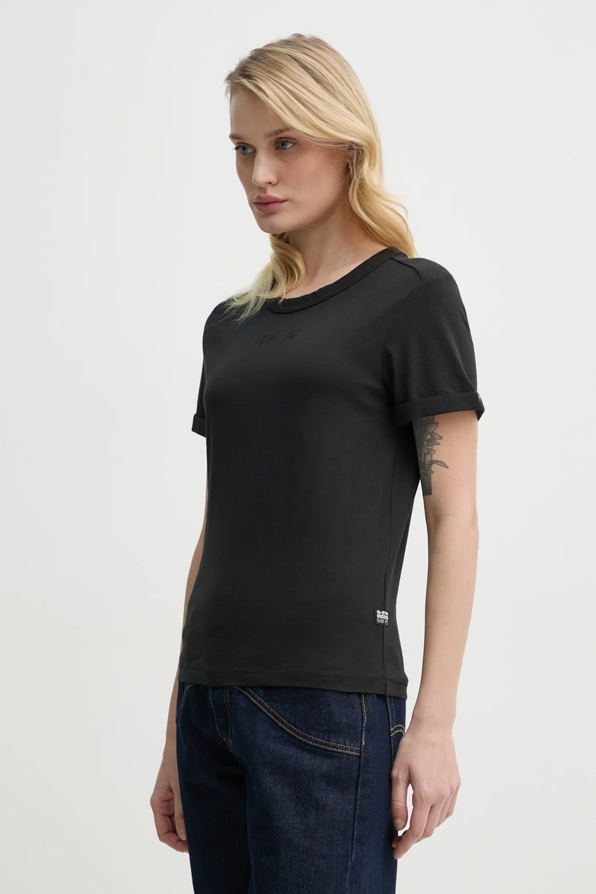 G-Star tricou din bumbac femei, culoarea negru, D26069-D975