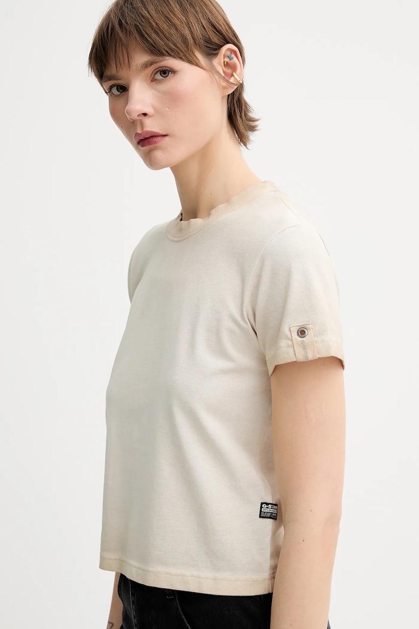 G-Star tricou culoarea bej, D26078-D756