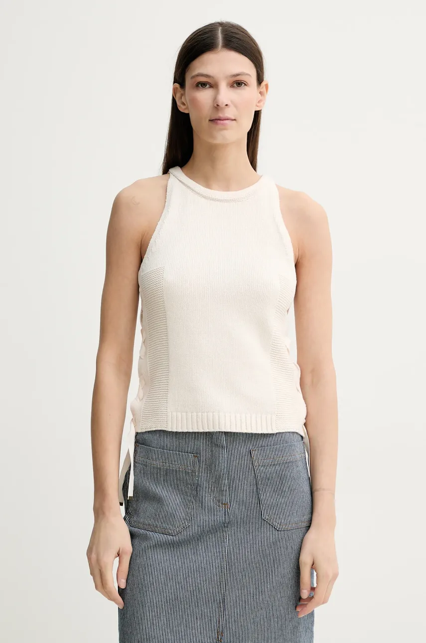 Sessun top femei, culoarea bej, 25209022