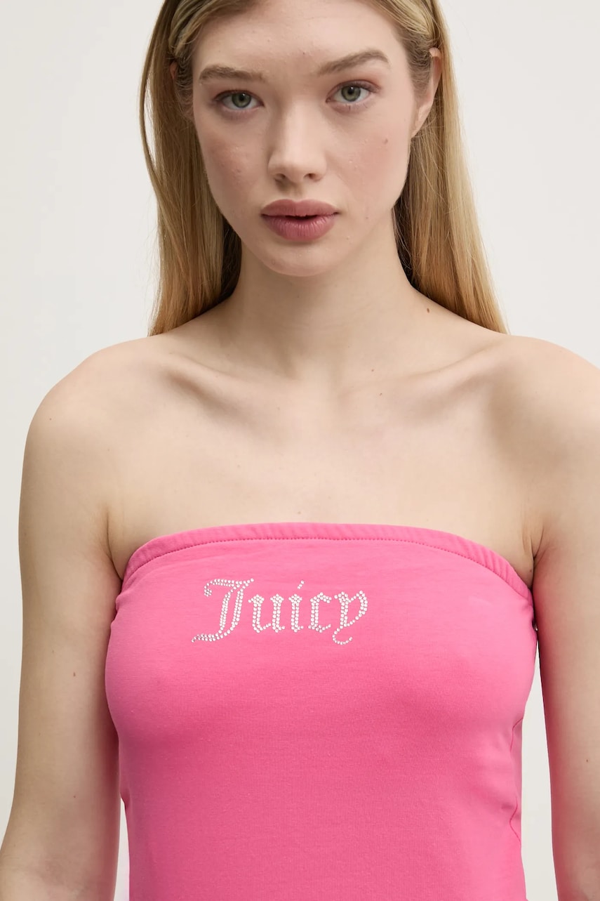 Juicy Couture top JERSEY BABEY BANDEAU culoarea roz, JCWCT23310 Juicy Couture top JERSEY BABEY BANDEAU culoarea roz, JCWCT23310