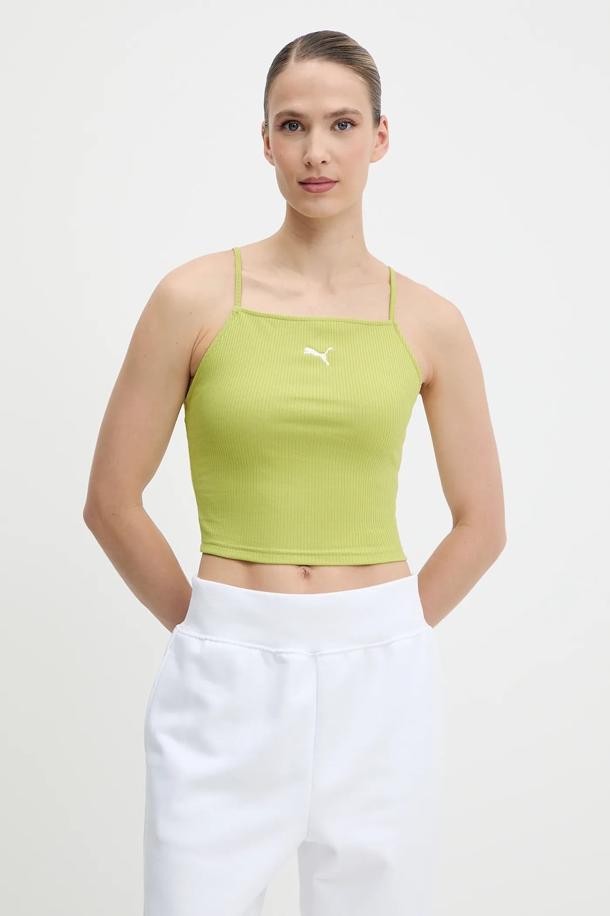 Puma top culoarea verde, 629771
