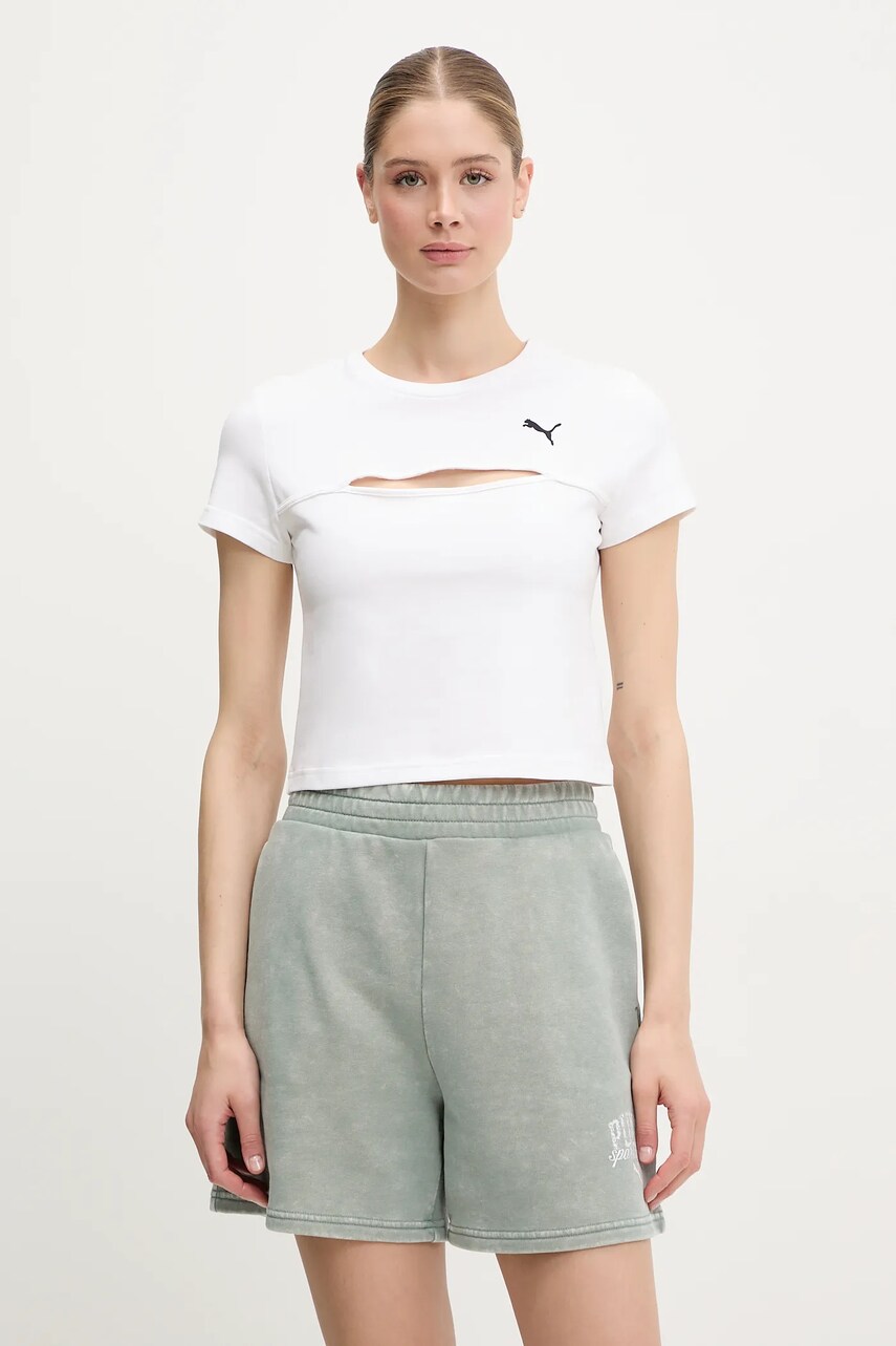 Puma tricou culoarea alb, 631164