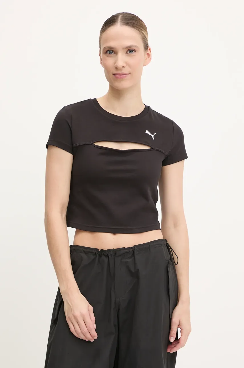 Levně Tričko Puma dámské, černá barva, 631164