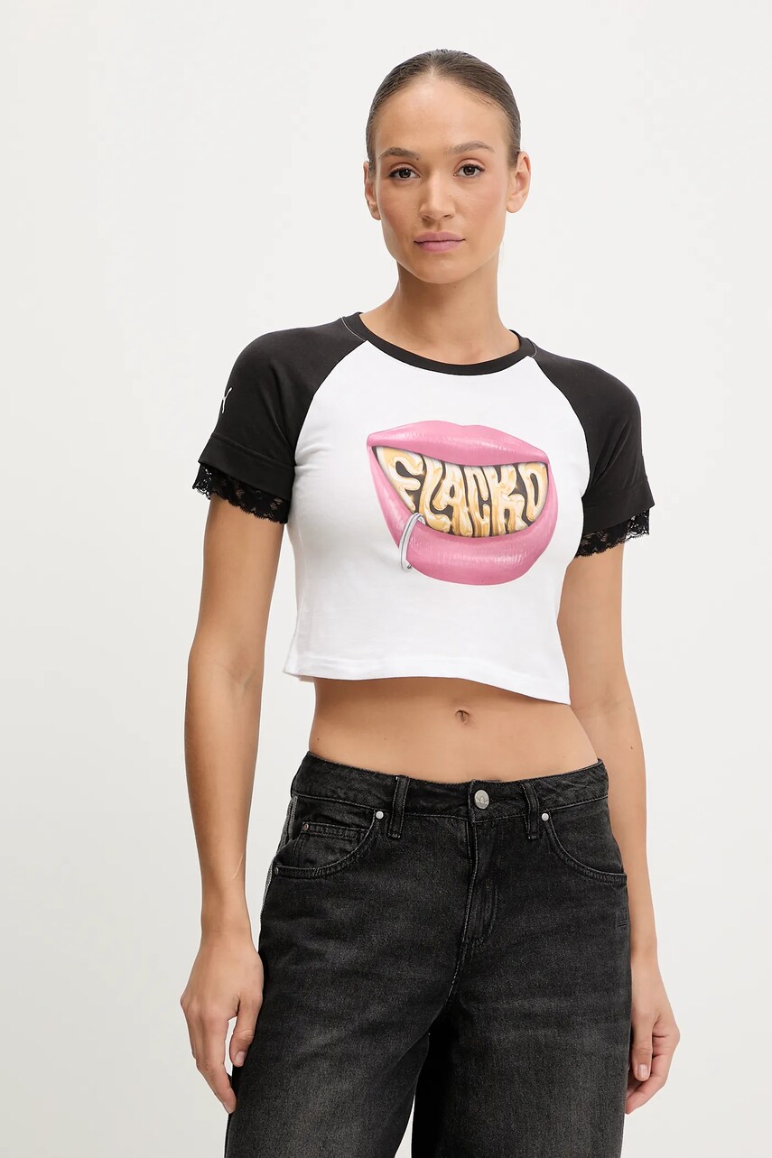 Puma tricou din bumbac PUMA x A$AP ROCKY culoarea alb, 633419