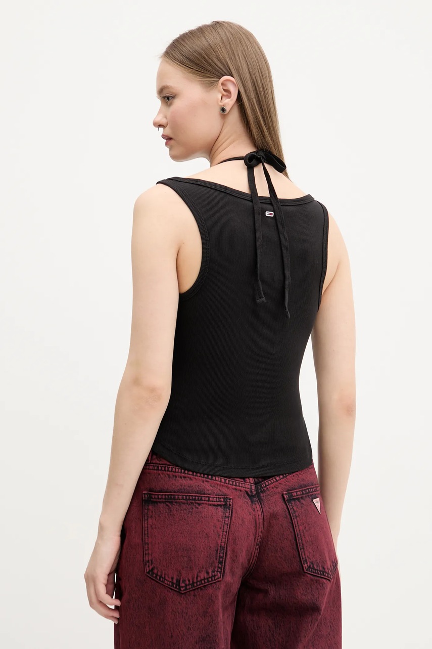 Tommy Jeans top fekete, DW0DW20325 termék 2. képe