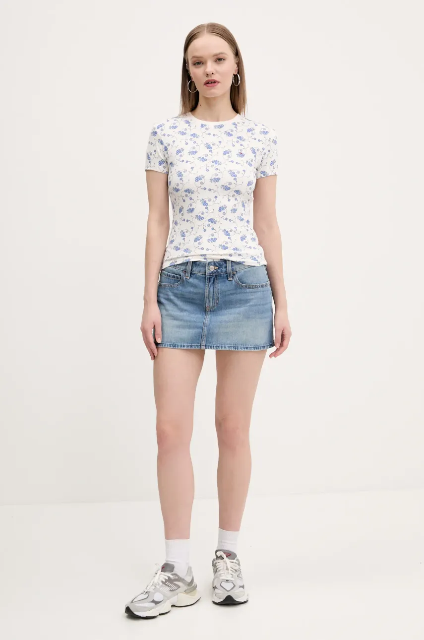 Футболка Tommy Jeans женская цвет бежевый DW0DW20625 Футболка Tommy Jeans женская цвет бежевый DW0DW20625