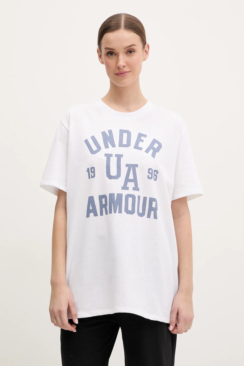 Under Armour tricou femei, culoarea alb, 1389749